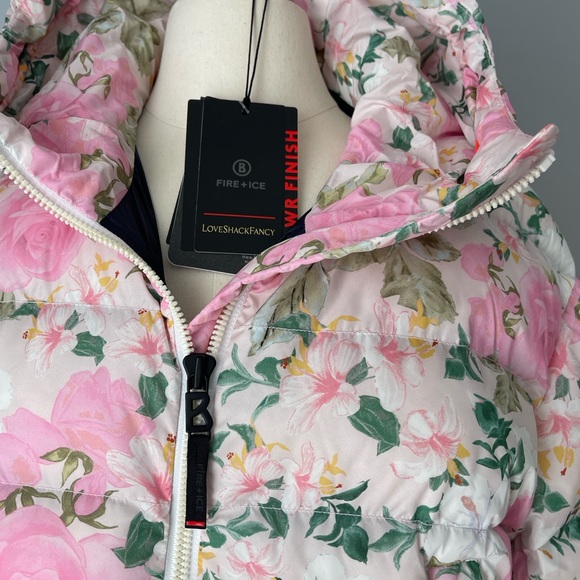 LOVE SHACK FANCY x BOGNER FIRE+ICE Raissa Ski Jacket - Magenta Flower Fields - Picture 13 of 14